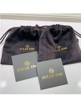 2 Julie Vos Keepsake Jewelry Pouches w/Cards